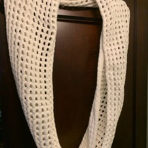White Cotton infinity scarf